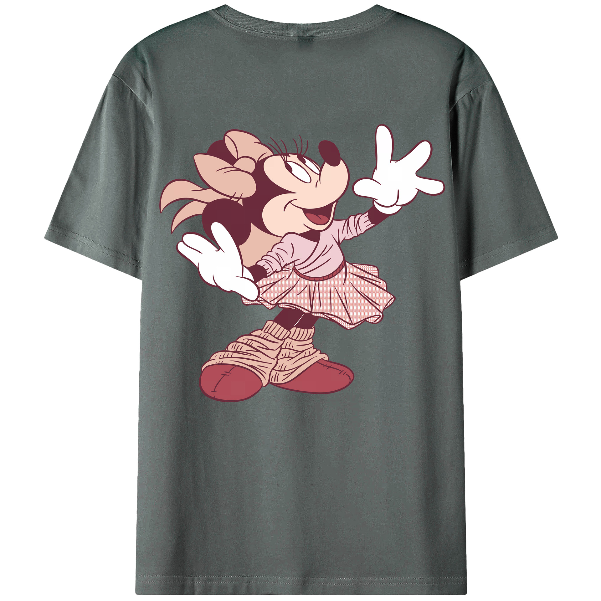 （画像用） ミッキーマウス Mickey Mouse 綿100％ メンズ半袖Tシャツ（バックプリント） 通気性